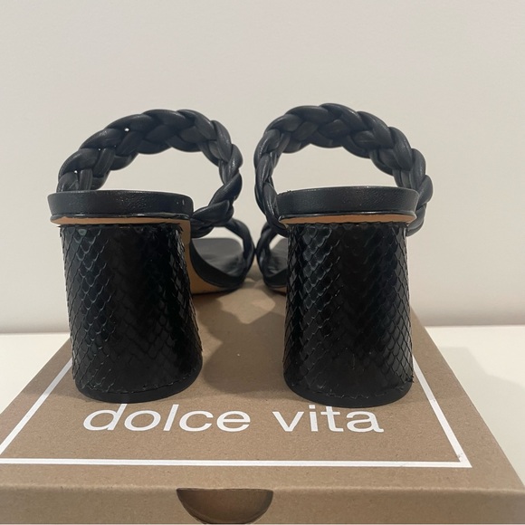 Dolce Vita PAILY Black Heels Braided Design - Picture 12 of 16